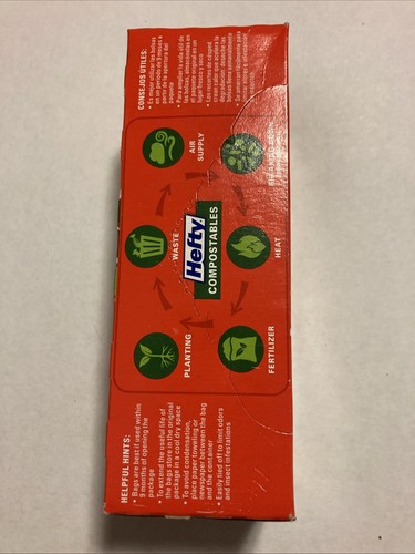 Hefty® Compostables Small Kitchen Food Scrap Bags 20ct Boxes 2.6 Gallon New 2019 - Picture 4 of 13