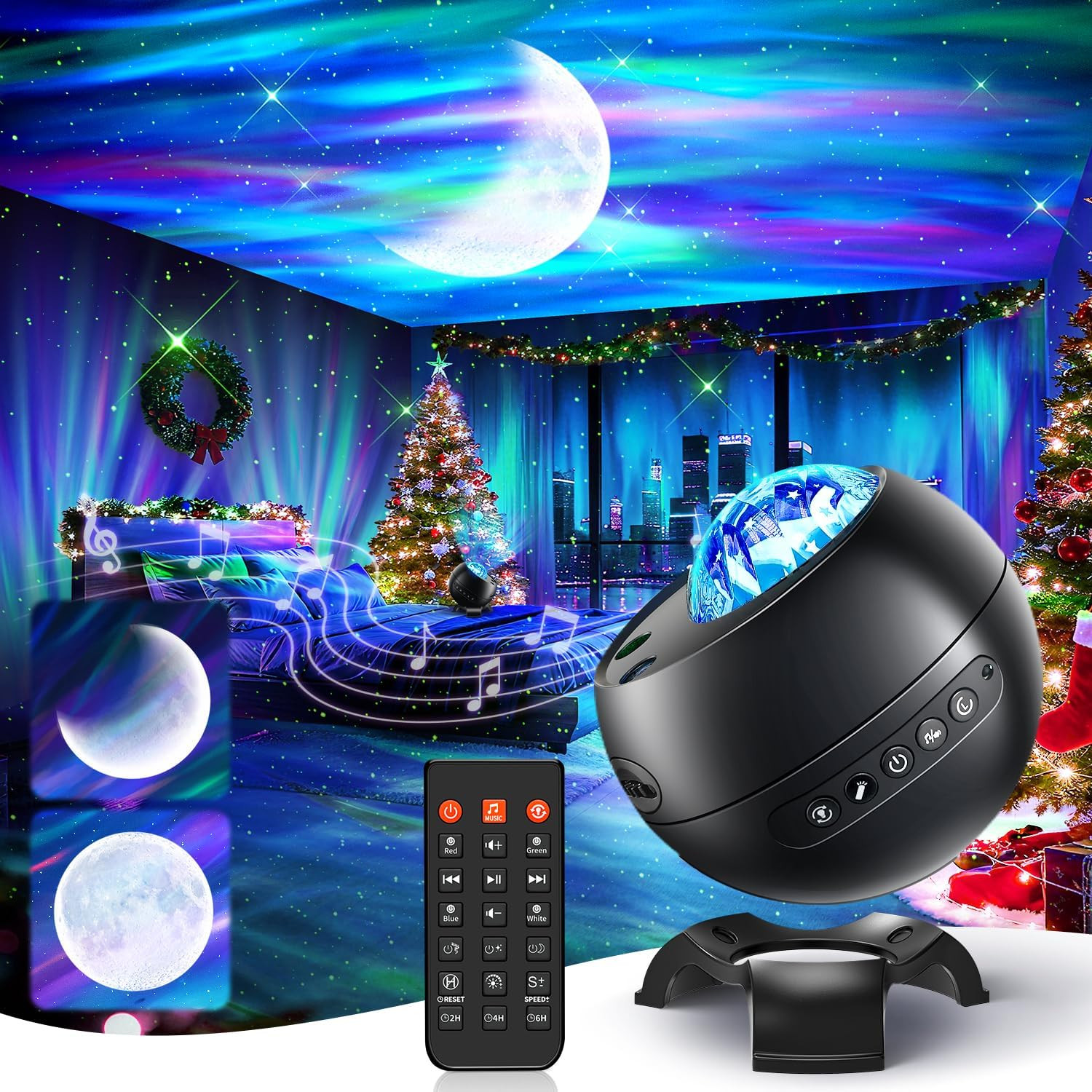 Christmas Gifts for Teens Boy Galaxy Projector for Bedroom, 21Colors Northern Li