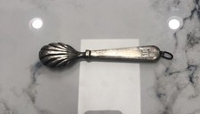 Vintage 925 Sterling Silver Baby Rattle Monogrammed Children  s Toy