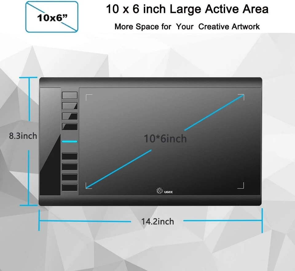 Large Drawing Tablet for Art, Design - M708 Graphics Tablet - Image 4 of 4