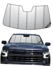 Windshield Sun Shade Custom fits Chevy Silverado/GMC Sierra 1500 2019 metallic