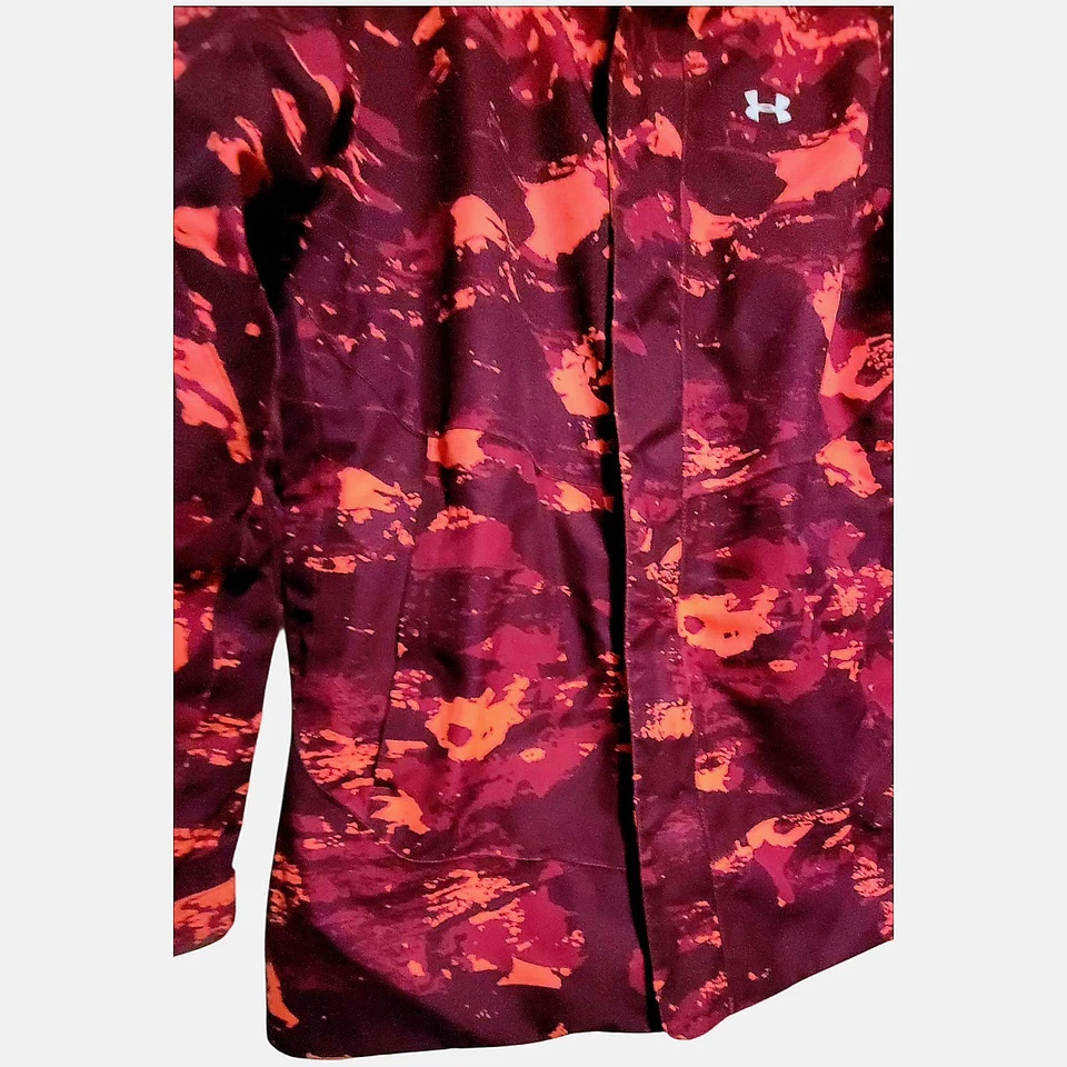 Womens Under Armour Coat Coldgear Infrared Storm Parka Purple Orange Camo - Image 3 of 4