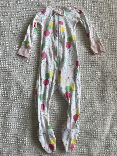 The Beaufort Bonnet Company Pajamas Baby Girl One Piece Balloons Pima Size 0-3