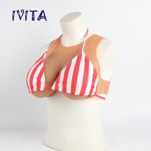 IVITA 4XL EE Cup Boobs Silicone Breast Forms Transgender Fake Boobs Enhancer - Picture 10 of 12