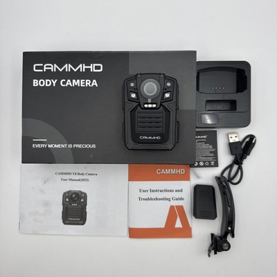 CAMMHD V8-128GB 4K Body Camera with Audio and Video Recording, 2160P   TESTED