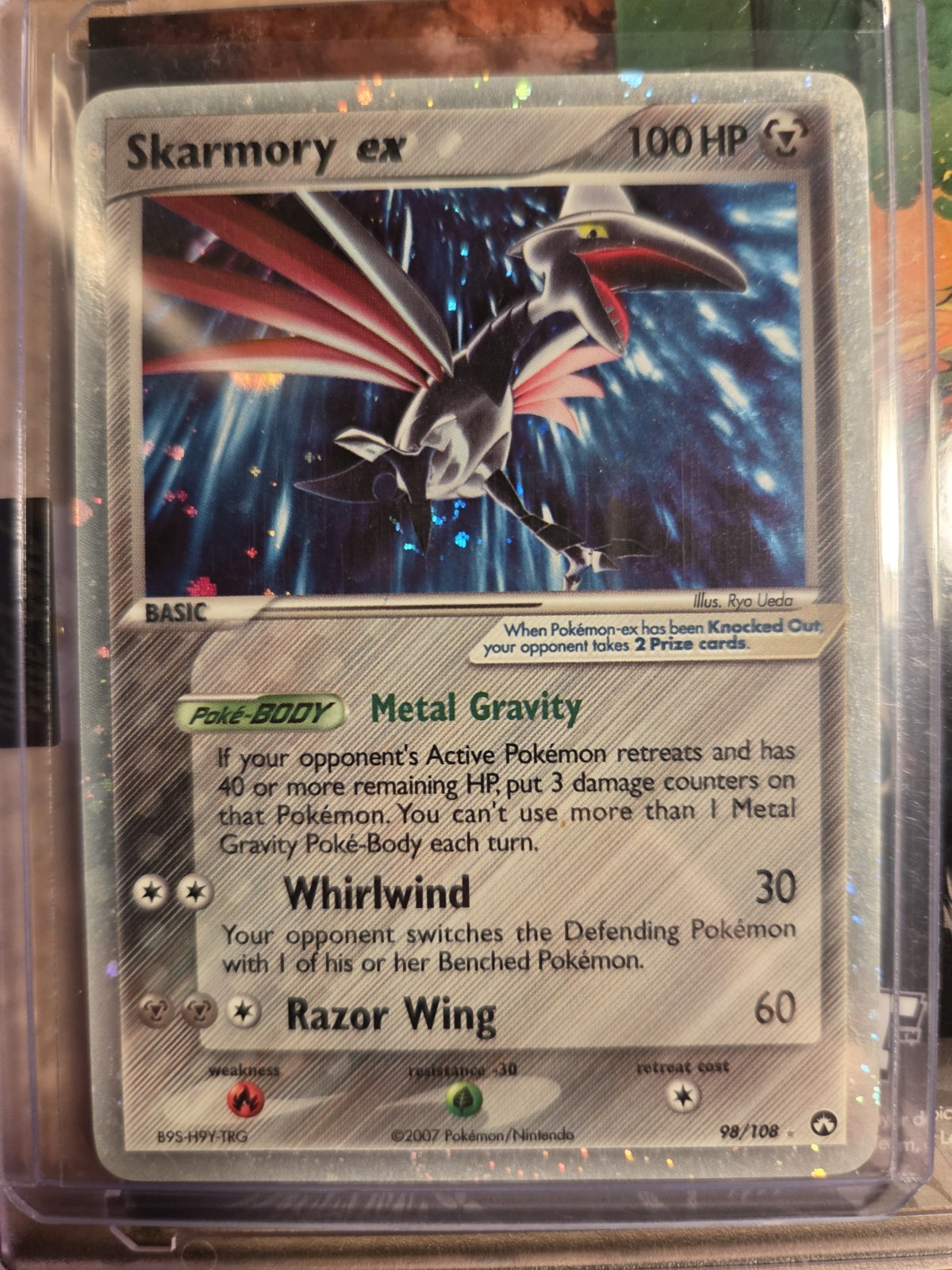 Skarmory ex 98/108 EX Power Keepers 2007 Holo Rare Pokémon Card TCG with Swirl