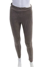 Wolford Womens Faux Suede High Rise Elastic Waist Leggings Beige Size 6