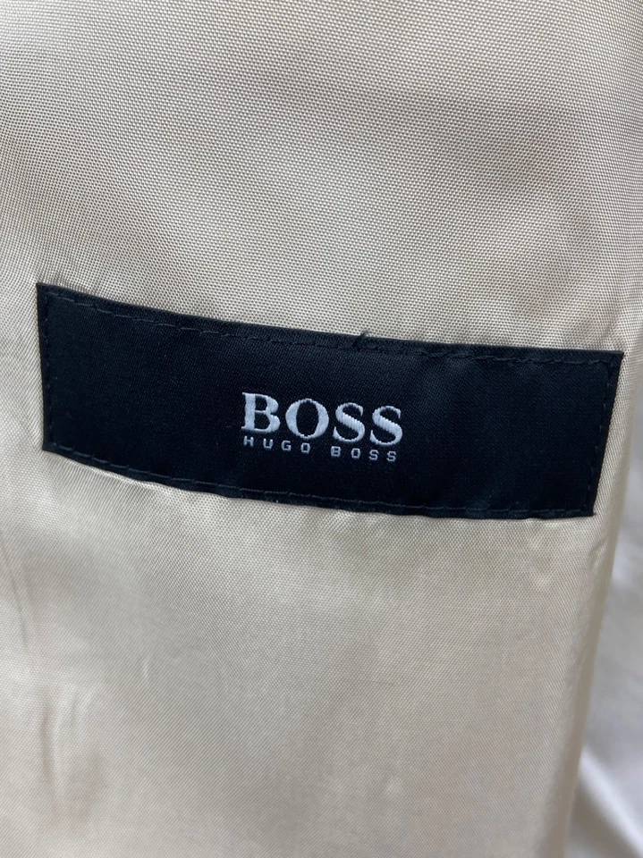 Blazer HUGO BOSS Para Hombres 44L Beige Suave EE. UU. 100% Lana Abrigo Deportivo Traje Chaqueta Foto 2 de 4