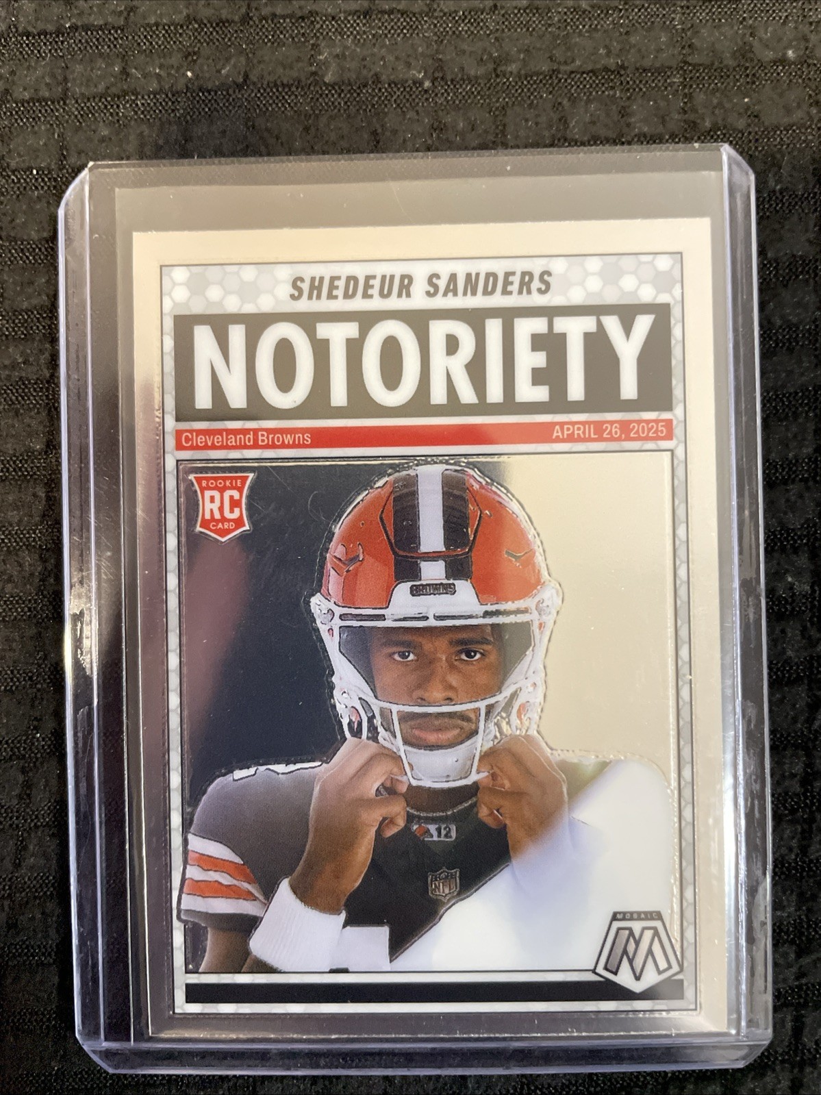 2025 panini mosaic notoriety - shedeur sanders - #13 rc- browns