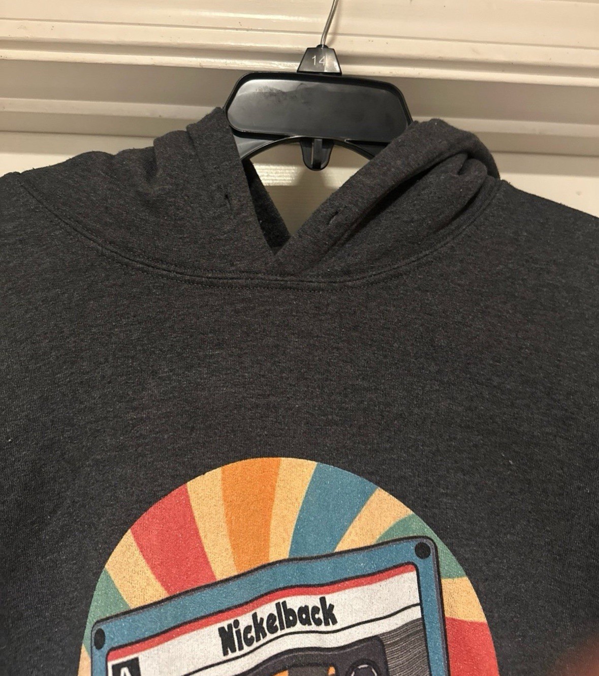 Y2K Nickleback Grey(Cassette Tape Logo)Hoodie Men’s Size 3XL image 3