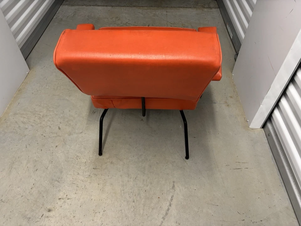 Sillón Adrian Pearsall naranja con marco de hierro - vintage mediados de siglo - ¡raro! Foto 4 de 4