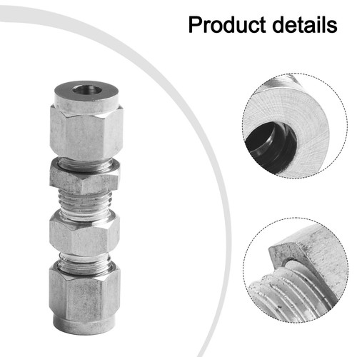 6mm Compression Fitting Bulkhead Connector Stainless Steel 304 Tubing Accessory - Picture 10 of 12