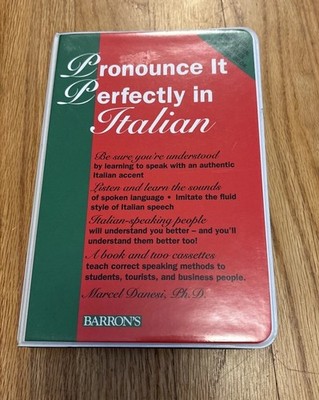 Pronounce It Perfectly In Italian By Marcel Danesi Language Cassettes Book Rare
