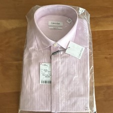 Calvin Klein Men's Regular Fit Pink Cotton Dress Shirt 15.5 34/35