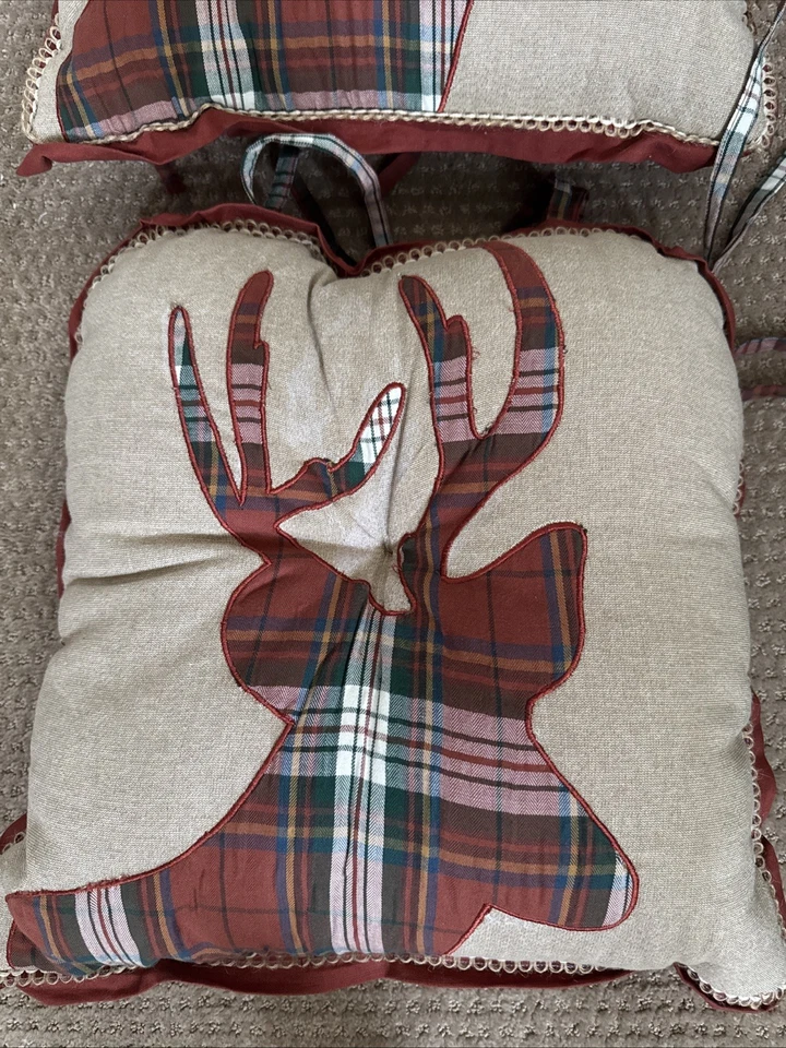 Pier One Imports Navidad Vacaciones Cuadros Reno Silla Cojines Almohada 16” Foto 2 de 4