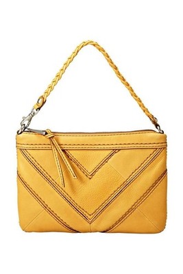 Fossil Handtasche Damen Leder Stoff Gelb Bon Bon Chev TZ - SL1105C700