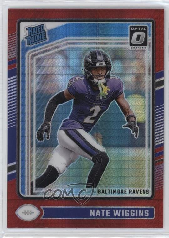 2024 Panini Donruss Optic Rated Rookie Red Hyper Prizm Nate Wiggins #281 x2o