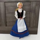 Vintage Barbie Dolls of the World Sweden Doll Mattel Swedish Dress No Shoes 1982