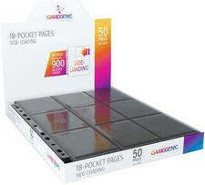 Image of GAMEGENIC SIDELOADING 18-POCKET PAGES 50 SHEETS BLACK