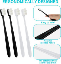 4Pcs Soft Bristle Toothbrush with 20000 Micro Nano Bristles - Extra Soft for ...