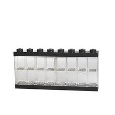 Minifigure 16 Compartment Plastic Display Case, Black