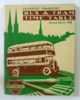 COVENTRY TRANSPORT APRIL 1938 BUS AND TRAM SERVICES TIMETABLE BOOKLET