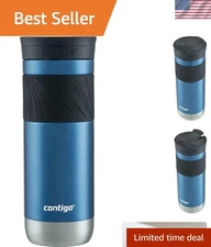 Byron Vacuum-Insulated Stainless Steel Travel Mug, 20oz - Leak-Proof Lid, BPA...