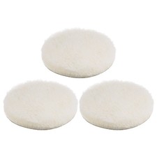 3 Pcs 7" Wool Buffing Pads Car Auto Polishing Pad Hook and Loop