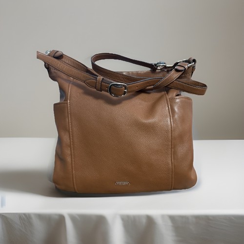 COACH Ellie File Bag Pebble Leather-Gold Light Saddle