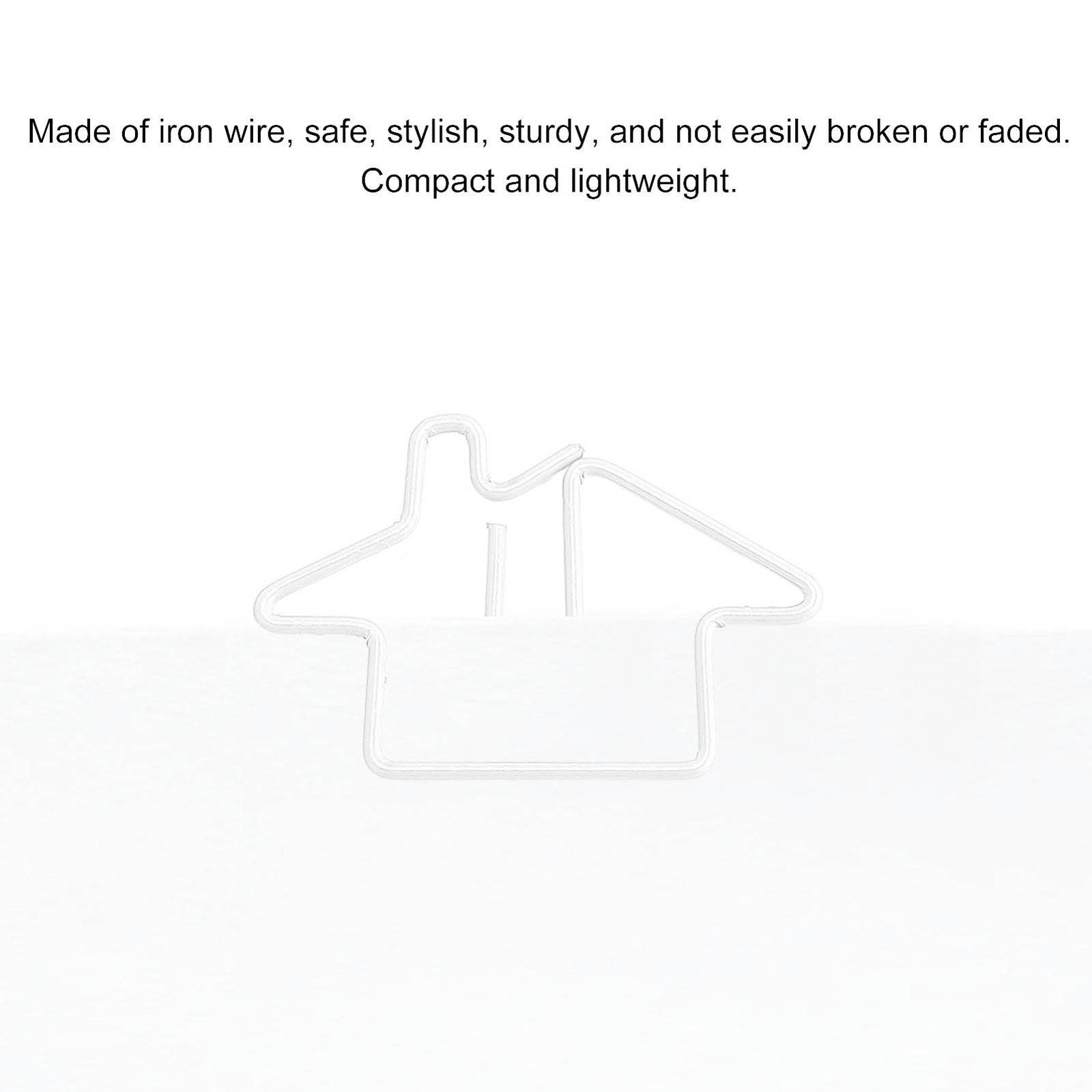 100 House Shaped Paper Clips Creative Iron Wire Organizer For Office Trending