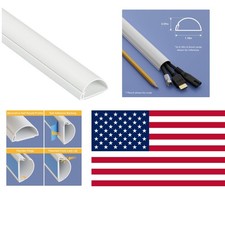 Paintable White Cord Cover - 39-inch Modern Cable Raceway with Easy Installation