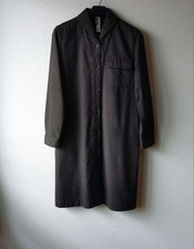 Margaret Howell MHL Long Sleeve Dress Coat Khaki Cotton Wool Used