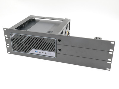 Rack mount for 1 miniSforum MS-02 ULTRA 19inch 3U -2x keystones