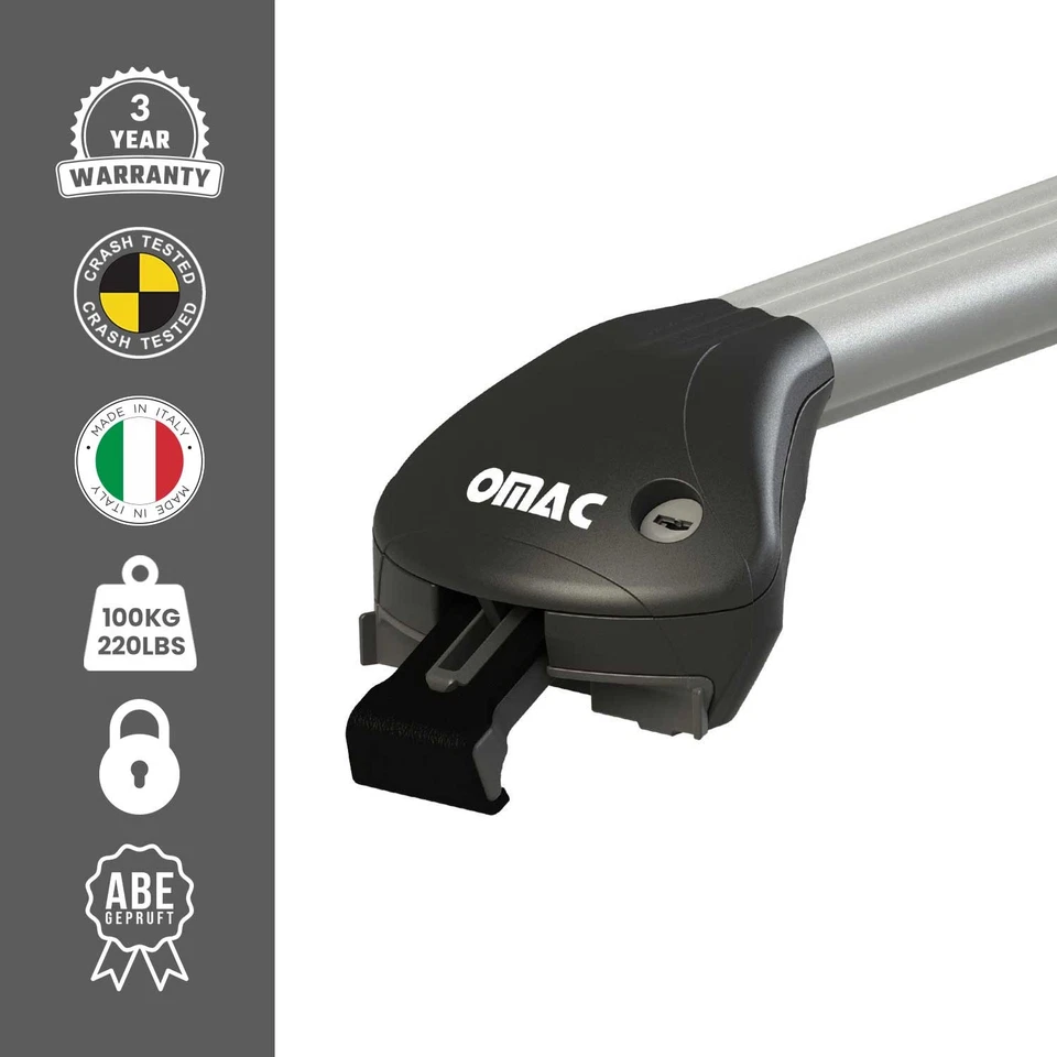 Barras transversales de techo plateadas para Audi A3 Quattro A3 2006-2013 2 piezas Foto 3 de 4