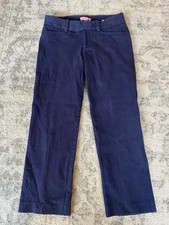 Lilly Pulitzer Cropped Navy Chinos Sz 0 Trouser Pants Blue Chino Straight Leg