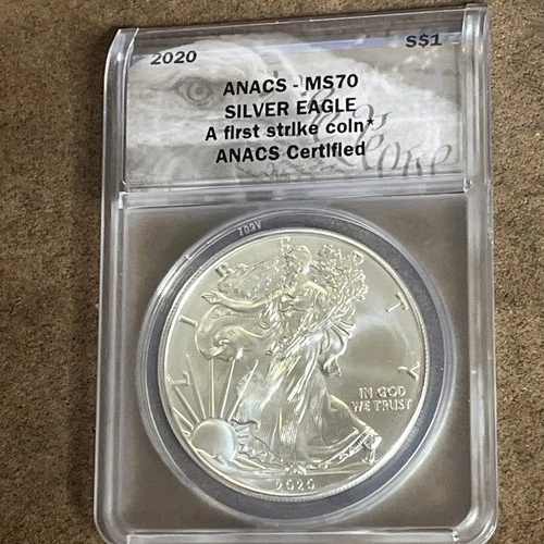 2020 Silver Eagles ANACS MS-70 First Strike