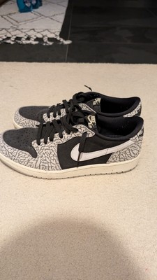 Size 10.5 - Air Jordan 1 Retro OG Low Black Cement | eBay
