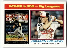 2025 Topps Heritage #66 Matt Holliday / Jackson Holliday Baltimore Orioles