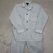 Christian Dior Monsieur Striped Cotton Blend Pajama Set L button shirt  pants
