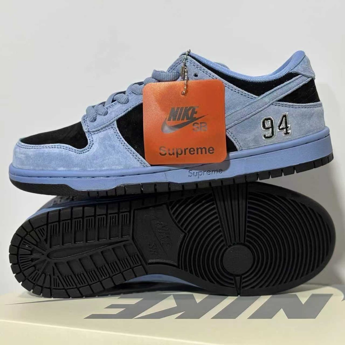 Supreme x Nike SB Dunk Low 94 Blue Ocean Fog HQ8487-400 Men's