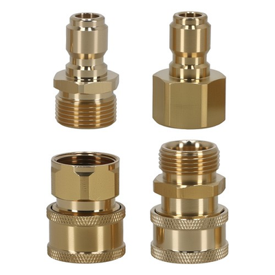 #ad 4x Pressure Washer Adapter Set Quick Disconnect M22 15mm Swivel 3 8#x27;#x27; Connects $12.99