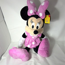 Disney Minnie Mouse Plush Pink Polka Dot Dress  Bow Small 6-14 in 2010