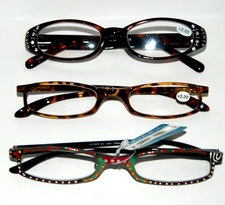 3 Lady / Girls Reading Glasses Power 2.0 Fashion multicolor compact frames
