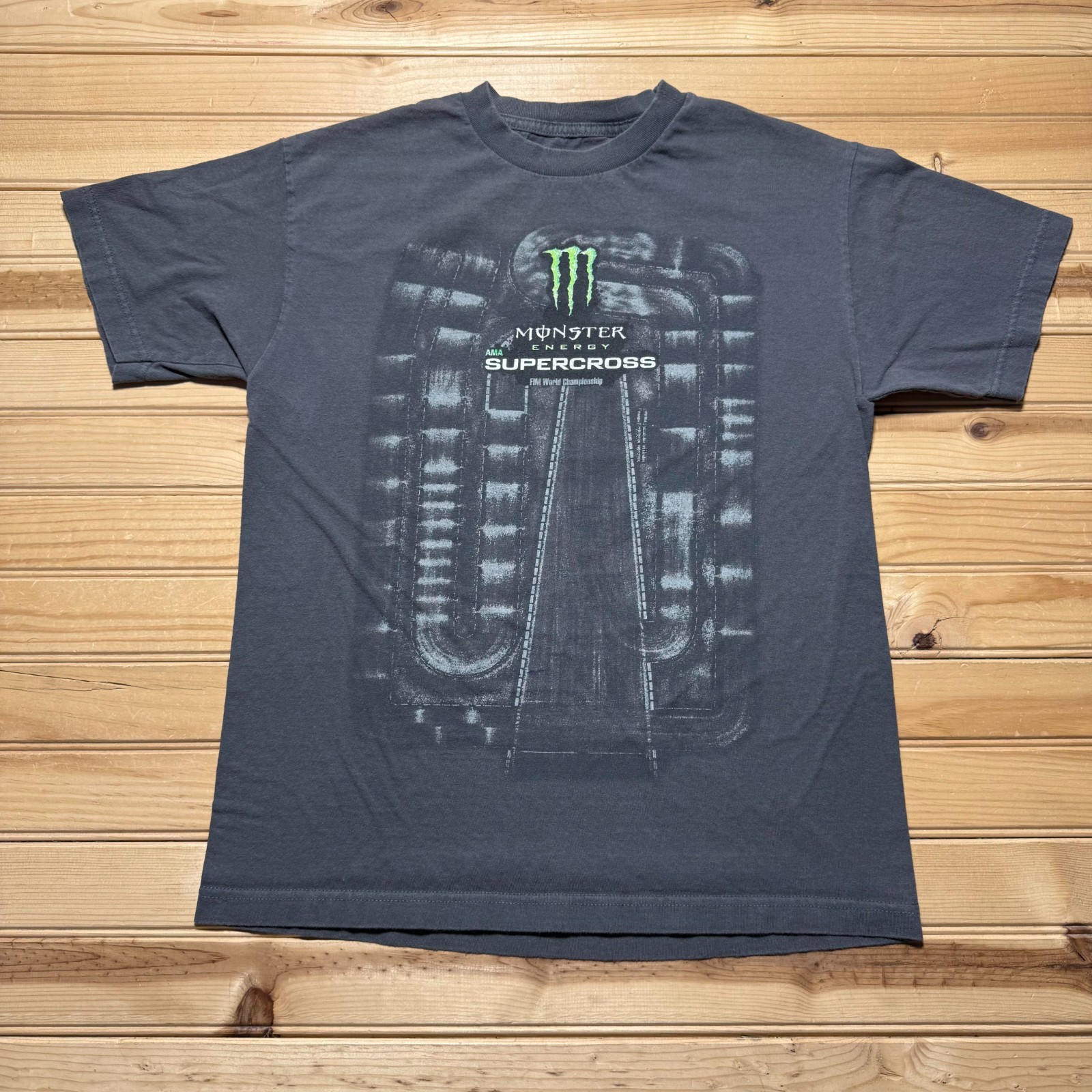 Monster Energy AMA Supercross FIM World Championship Graphic Biker Shirt Medium