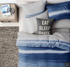 RH Teen Duvet Airbrushed Blue, Full Or Twin, 2 Shams, Restoration Hardware