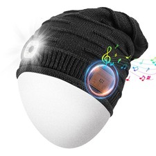 Bluetooth Beanie Hat with Light, Music Knit Hat with Headphones for Outdoor S...