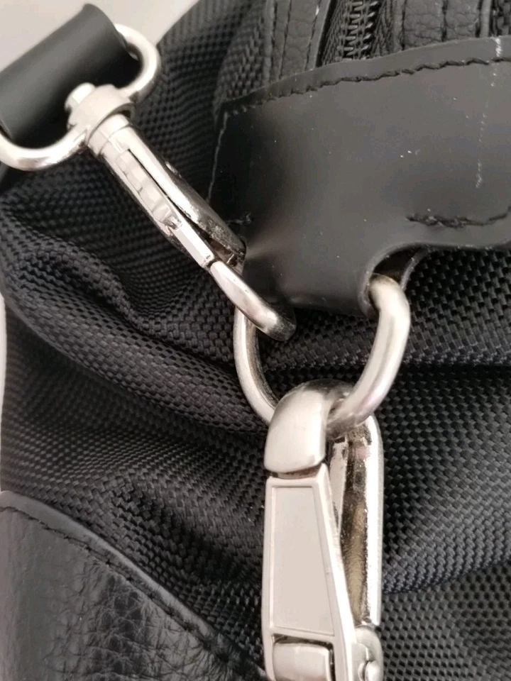 Cutter & Buck Black Canvas And Leather Duffle With Company Logo - Image 3 of 4