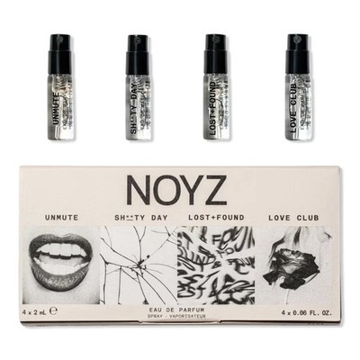 Noyz Perfume Discovery Kit ~ Unmute S**ty Day Lost + Found Love Club ~ 4 samples