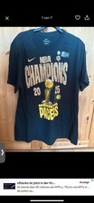 NIKE NBA OKC OKLAHOMA CITY THUNDER CHAMPIONS 2025 DRI FIT BLACK T SHIRT