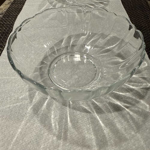 2 Arcoroc Arcade Windel Hartglas Schüssel 7" größere Schüssel Klarglas selten - Bild 2 von 8